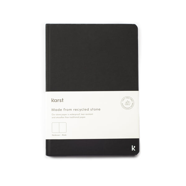 Recycled Stone A5 Notebook - Black